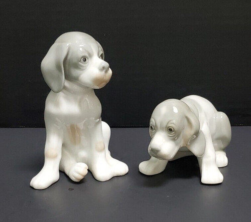 Pair porcelain boxer - a,