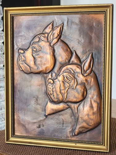Vtg embossed copper relief - vtg,