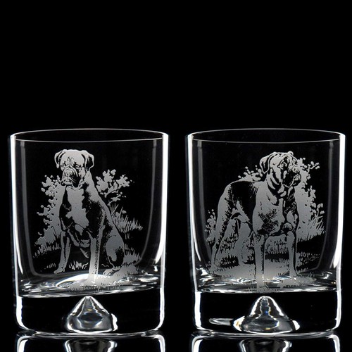 Boxer dog whiskey tumbler - dog,