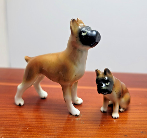 Boxer dogs miniature figurines - boxer,