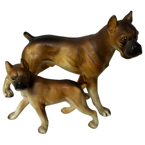Vtg ceramic boxer dog - ceramic,
