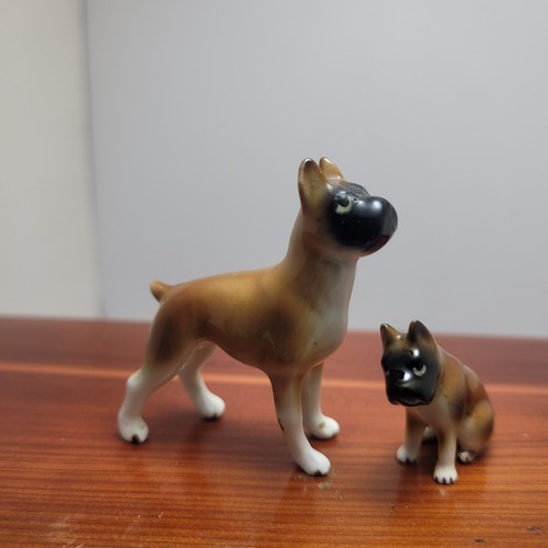 Boxer dogs miniature figurines - dogs,