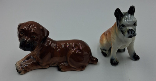 Set vintage boxer puppy - vintage,