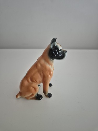 Vintage boxer dog porcelain - vintage,
